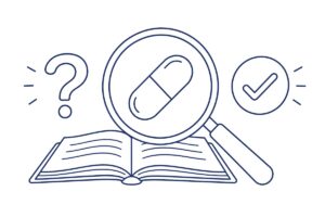 Antidepresanlar Bağımlılık Yapar mı? Bilimsel Bir Bakış Büyüteç altında kapsül, soru işareti ve onay işareti — antidepresanlar bağımlılık yapar mı çizimi
